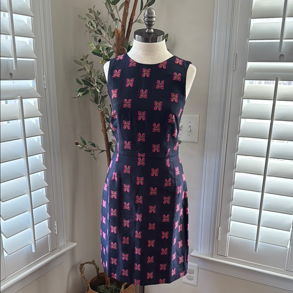 NWT Sheath Dress In Butterfly Jacquard For Women - J.Crew size 6